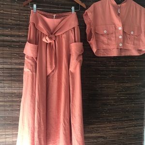 Free People Linen Skirt